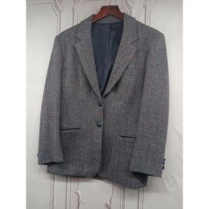 VTG EC Cross County‎ Fashions Womens 100% Pure Wool Blazer SZ 12 Navy Blue Lined
